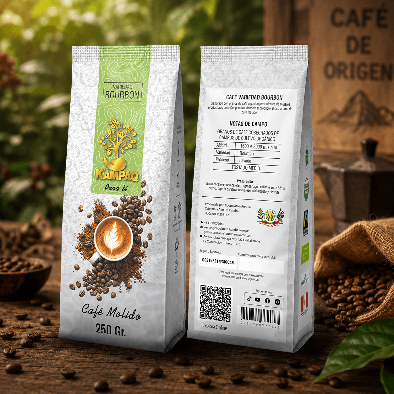 Café Molido Bourbon K'ampaq 250 gr.